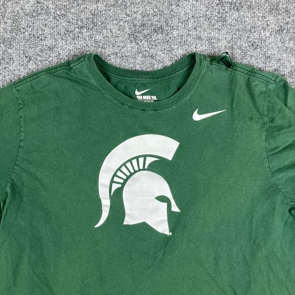 Nike T-Shirt Mens XXL Green Michigan State Spartans Graphic Tee NCAA Athletic - Picture 1 of 8